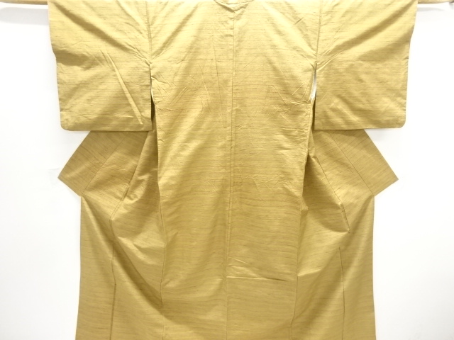 JAPANESE KIMONO / ANTIQUE KIMONO / SILK / TSUMUGI / WOVEN STRIPE